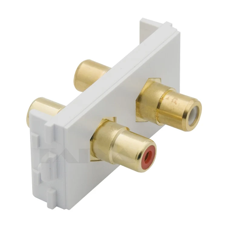 2 RCA аудио разъем гнездо настенная пластина|wall plate|wall connectorwall plate connector |