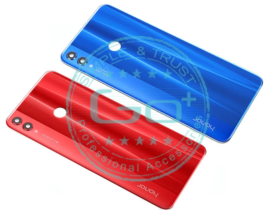 Оригинальная задняя крышка для Honor 8X+ стеклянная линза для камеры Honor View 10 Lite задняя крышка Корпус Замена двери Ремонт Запасные части