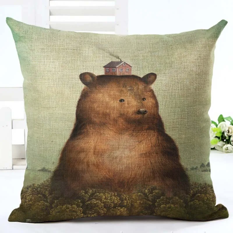 2016 модный стиль наволочка с мультяшным принтом декоративная для подушки из