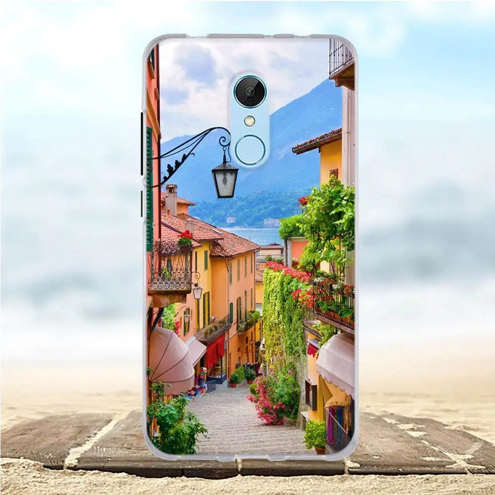 Для Funda Xiaomi Redmi 5 7 &quotчехол Цветочный Кот Обложка с рисунком для Чехол Милая