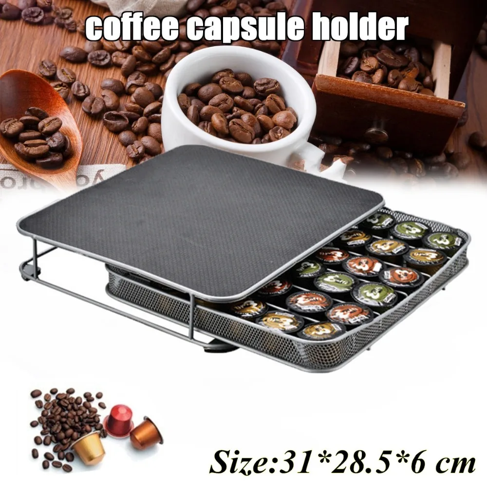 Стойка для кофейных капсул, органайзер, нержавеющая сталь, Nespresso, кофейные капсулы, держатель, подставка, Диспенсер, хранение кофейных капсул, полка