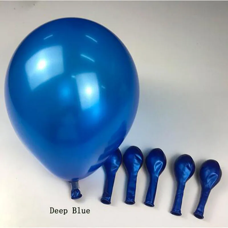 Deep Blue 10 шт./лот,, 2,2 г, розовый жемчуг, латексный шар, 17 цветов, надувной Свадебный декор, воздушный шар с надписью "Happy Birthday", вечерние воздушные шары - Цвет: Deep Blue