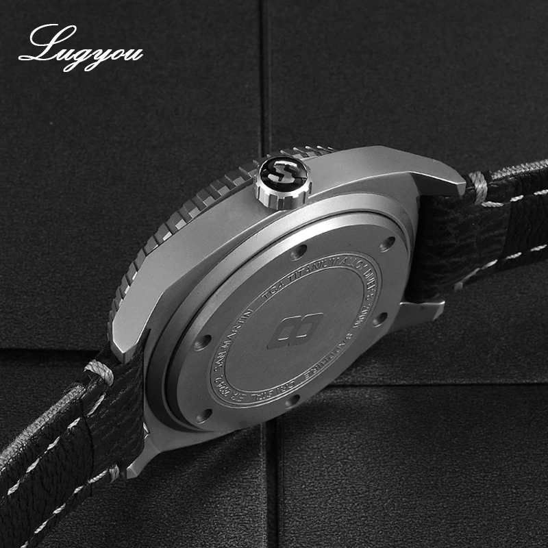 Lugyou San Martin Diver Мужские часы титановый класс 5 купольный Сапфир Автоматический