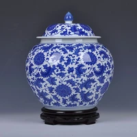 jingdezhen ceramic porcelain lotus large jar general tank storage tank furnishings porcelain altar pickled cabbage