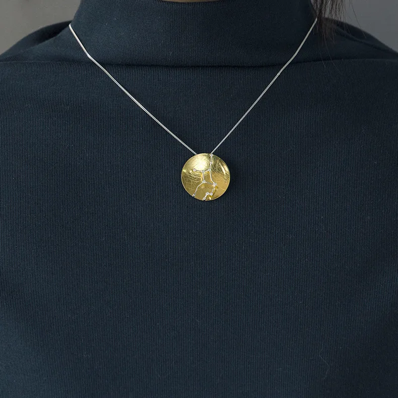 | Оригинал delivery 12 Constellation простая серебряная серия подвеска без цепочки Женская