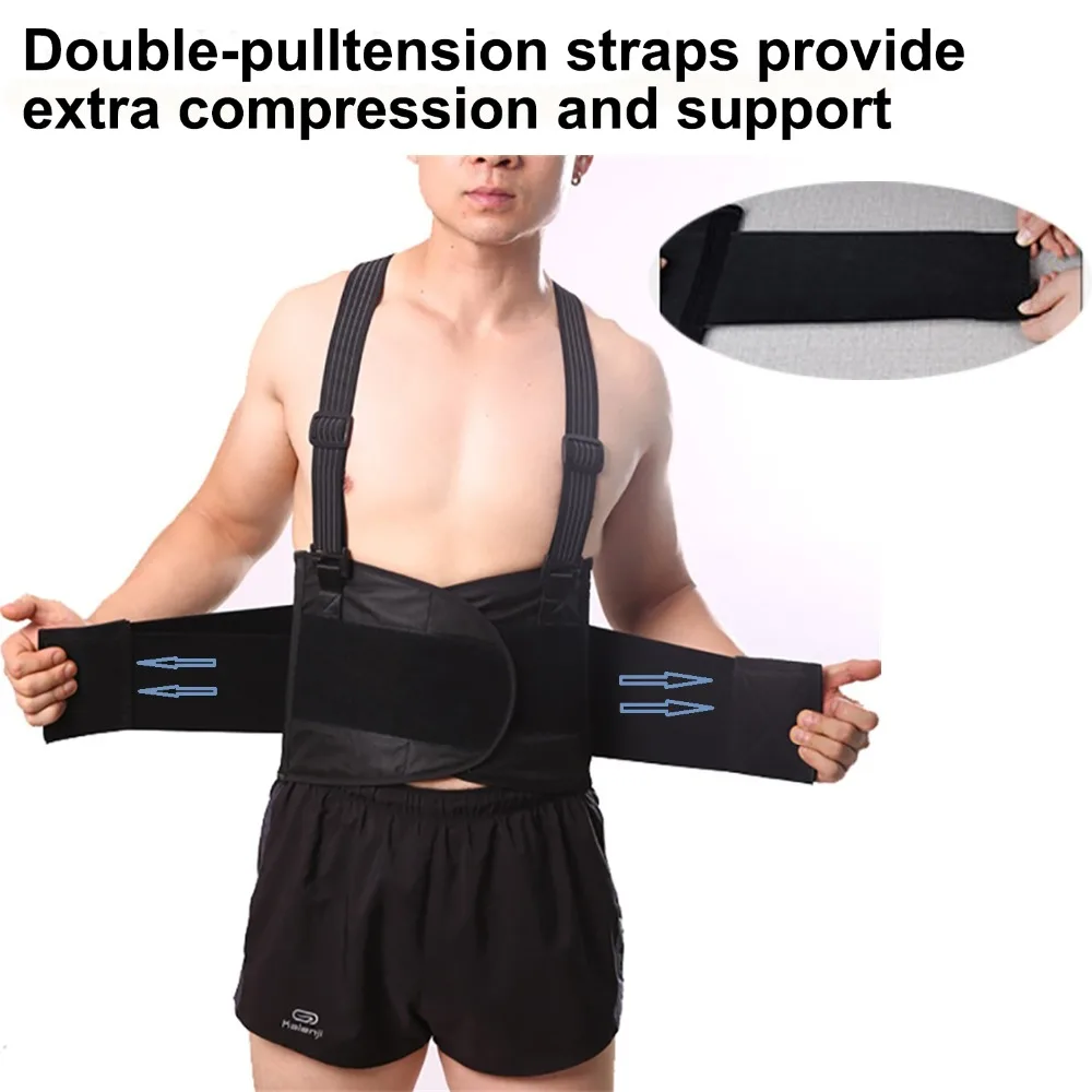 Поясничная поддержка нижней части спины Ортопедический Корсет для съемные ремни
