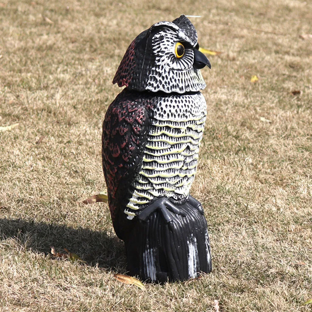 Horned Owl Decoy with Tweet Motion Activated & Rotating Head Fake Statue #30 | Дом и сад