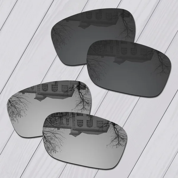 Black-Silver E.O.S поляризованные улучшенные Сменные линзы для солнцезащитных очков Оукли топливных элементов-несколько вариантов - Цвет линз: Black-Silver