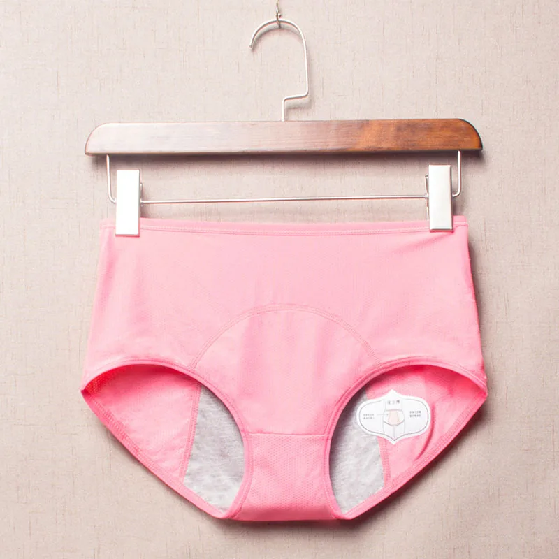 Pink Женские Дышащие физиологические трусики, сексуальные, менструальные, герметичные, нижнее белье для женщин, средняя талия, теплые, здоровые, для девочек, трусы DULASI - Цвет: Pink