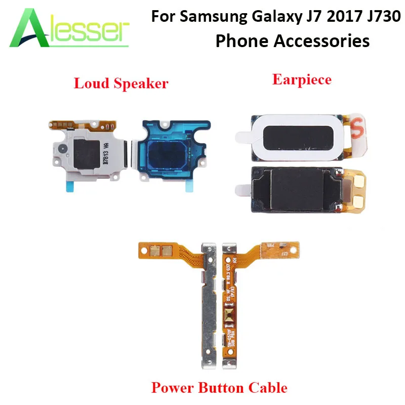 Alesser для samsung galaxy j7 2017 j730 динамик в сборе Кнопка питания шлейф|Шлейфы мобильных