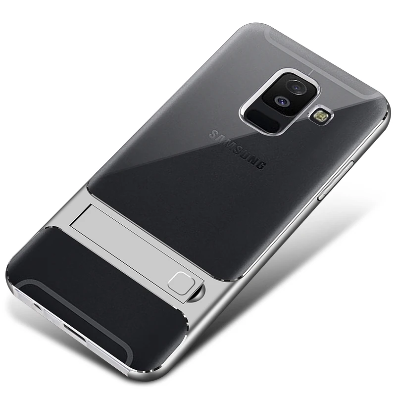 Гибридный чехол для samsung Galaxy A6 A6Plus роскошный мягкий силикон+ PC с подставкой защитная задняя крышка для samsung a6 plus - Цвет: style 04