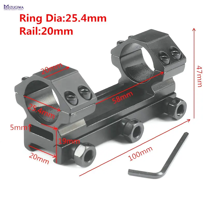 MIZUGIWA тактическое крепление для охотничьего прицела 25 4 мм Picatiiny Weaver Adapter 20 Riser Base Gun