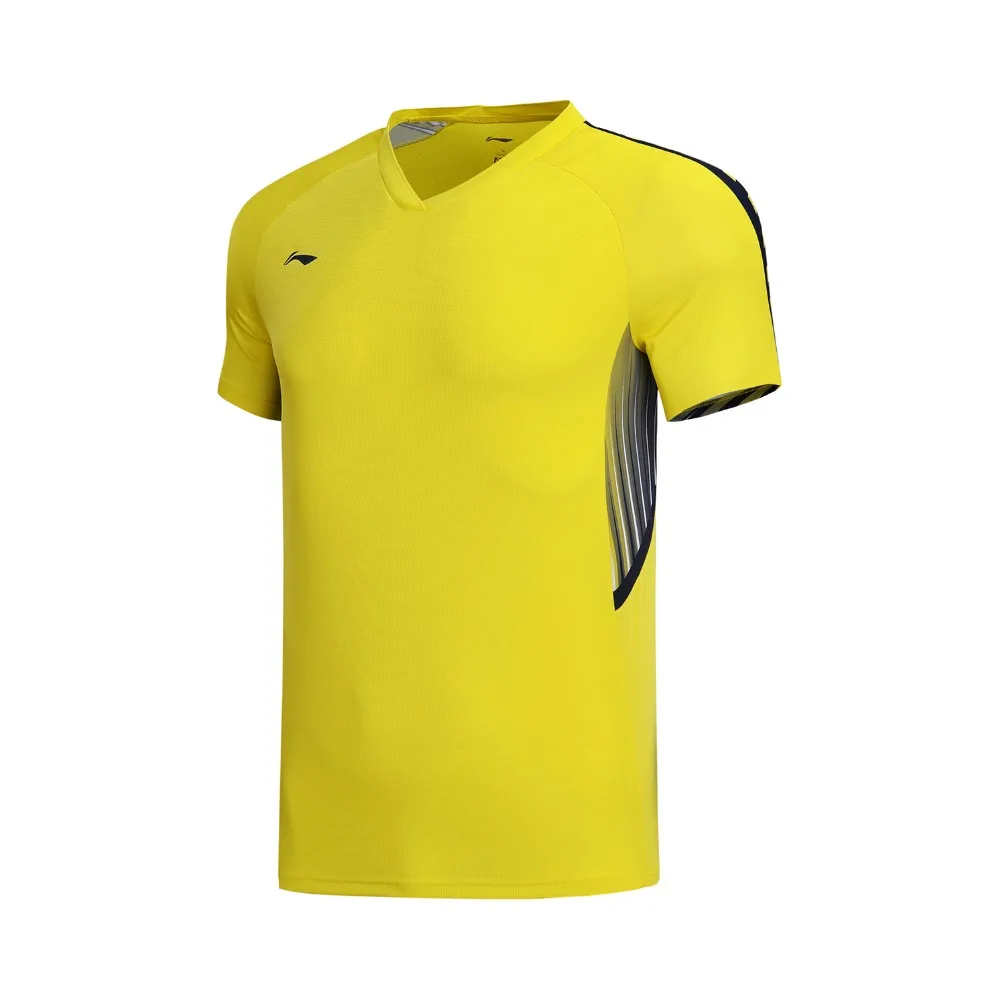 Мужские футболки для бадминтона Li Ning футболка из 100% полиэстера с дышащей