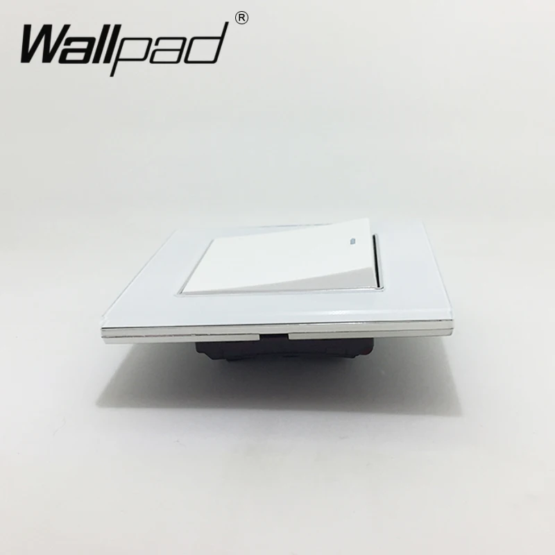 1 Gang 2 Way Wallpad с украшением в виде кристаллов Стекло 110 V-250 V стандарта ЕС, США, Великобритании Стандартный люминесцентный 1 Gang 2 Way коридор пуш-ап вкл/выкл светильник кнопка включения