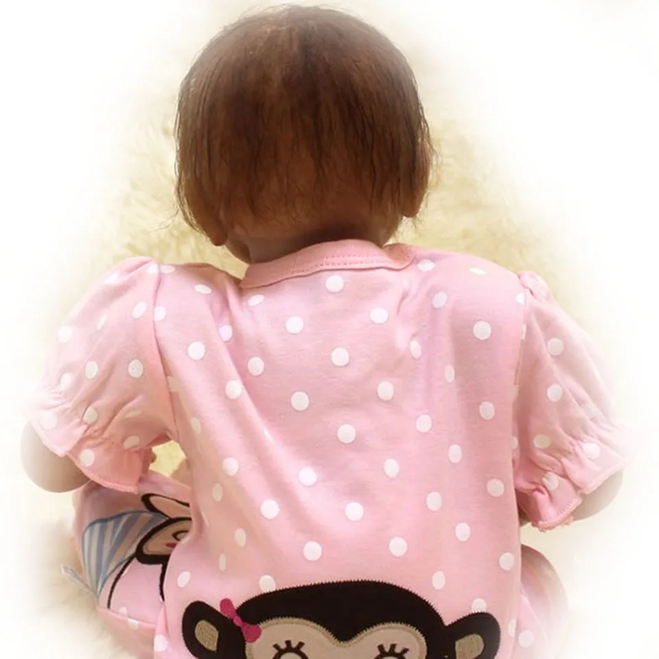 

Lifelike Close Eyes Reborn Baby Dolls 20 inch Realistic Soft Silicone Babies Dolls with Hair Bonecas Girl Birthday Xmas Gifts