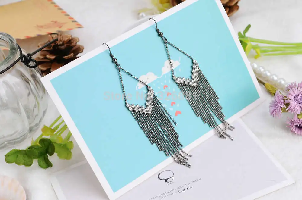 Серьги для женщин Свадебные серьги клипсы люстра|Серьги-клипсы| |