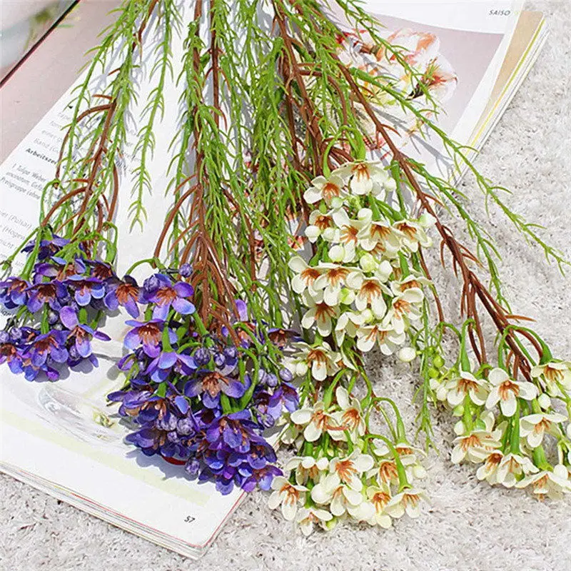 79cm Artificial Plum Flower Branch Real Touch Fake Flowers Simulation Plant for Party DIY Wedding Decoration Home Garden Decor | Дом и сад