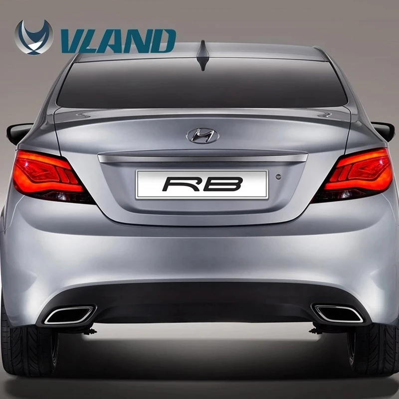 VLAND Factory для Accent Verna Solaris светодиодный задний фонарь 2010 2011 2012 2013 с подключением и воспроизведением+ один год гарантии