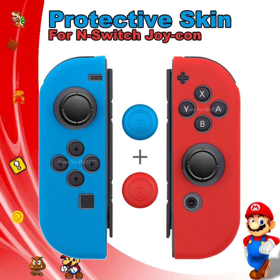 Nintendo Switch Joycon аксессуары для кожи Мягкий силиконовый защитный чехол контроллера