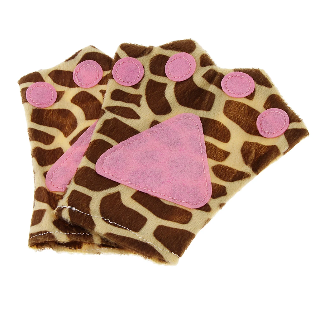 

Kids Animal Costume Set Giraffe Hat Top Shorts Gloves Shoes Party Halloween