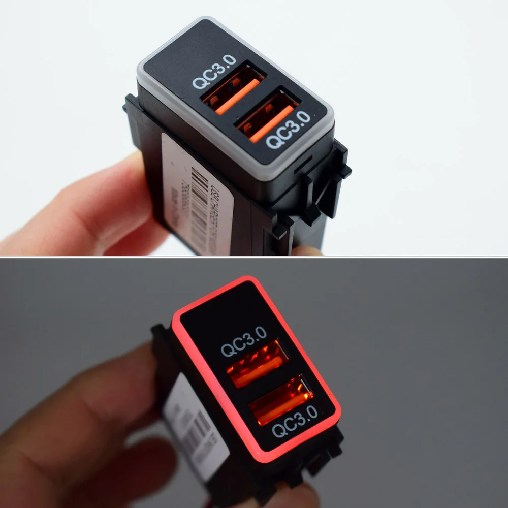 XCGaoon специальный QC3.0 Быстрая зарядка 2 разъем USB Автомобильное зарядное
