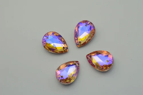 Tear Drop стразы AB Стразы цвета капелька шитье Кристалл diy аксессуары для одежды - Цвет: light pink AB