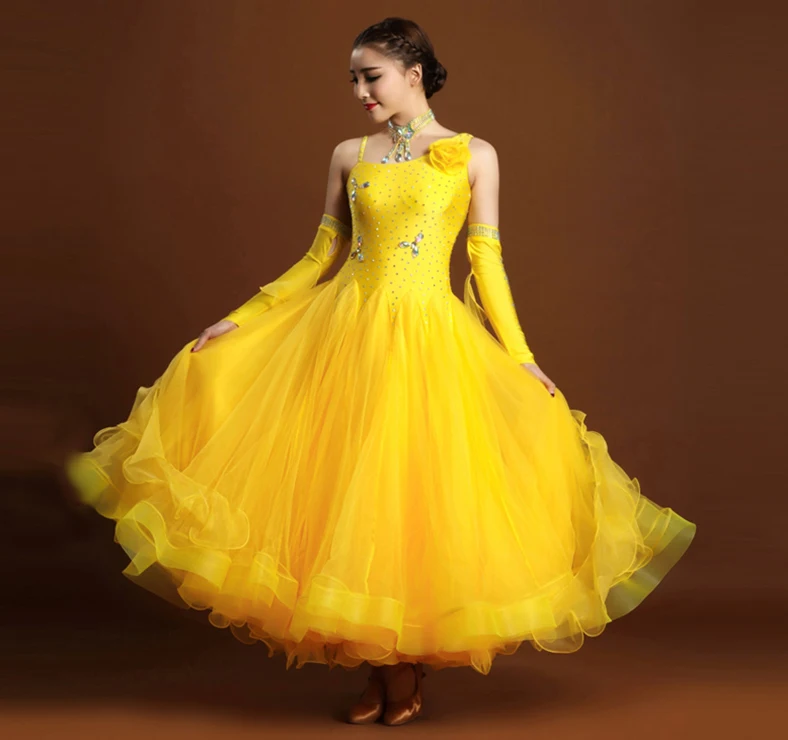 Взрослых Стандартный Костюмы для бальных танцев танцевальная Платья женщин