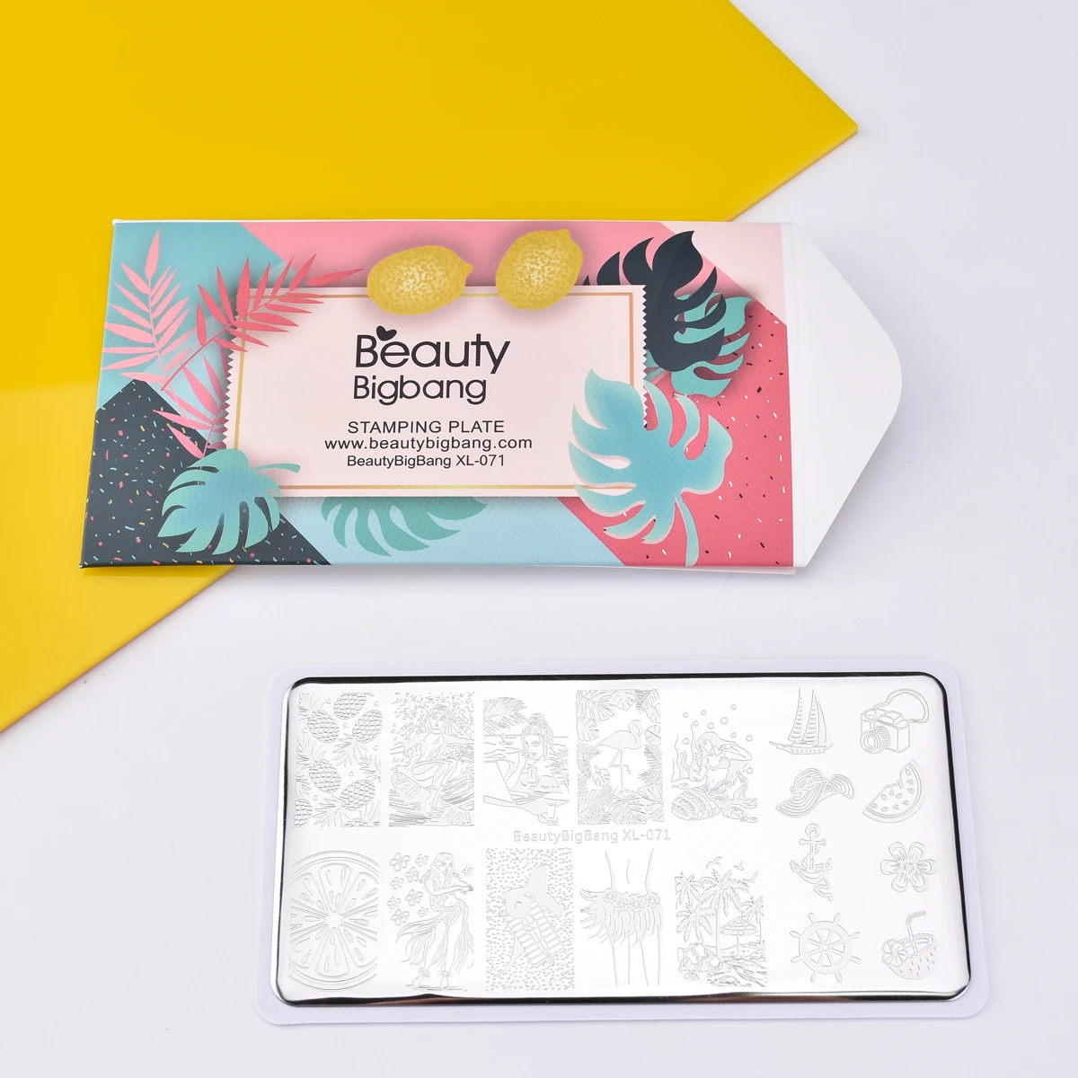 BeautyBigBang штамповочные пластины красивая русалка лимон Летний стиль изображения нержавеющая сталь дизайн ногтей шаблонные штампы пластины XL-071