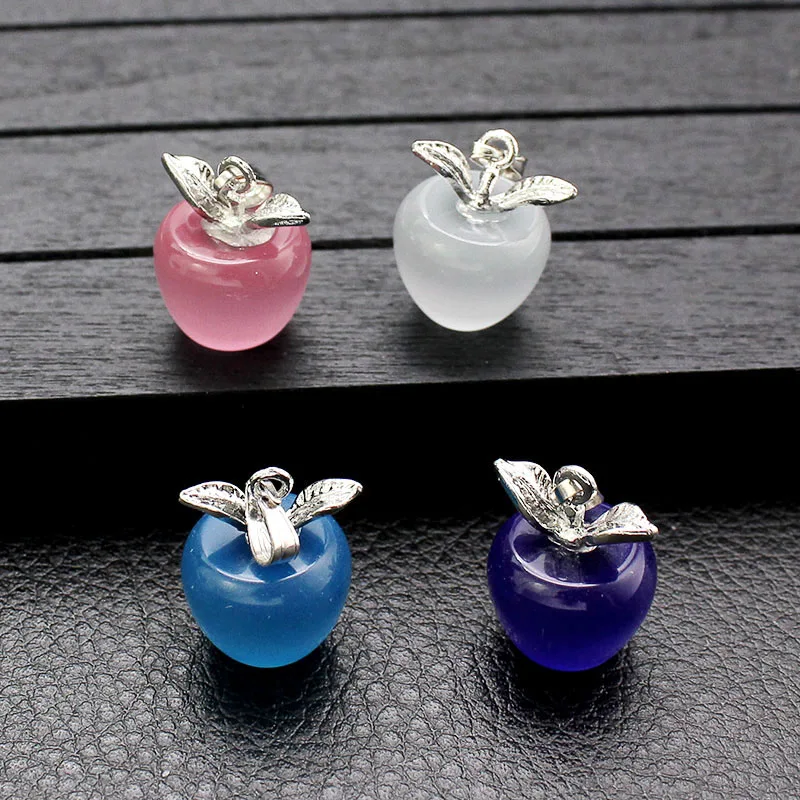 Ожерелье с искусственным опалом красного и белого цветов 2 шт.|f pendant|pendant diyapple shaped |