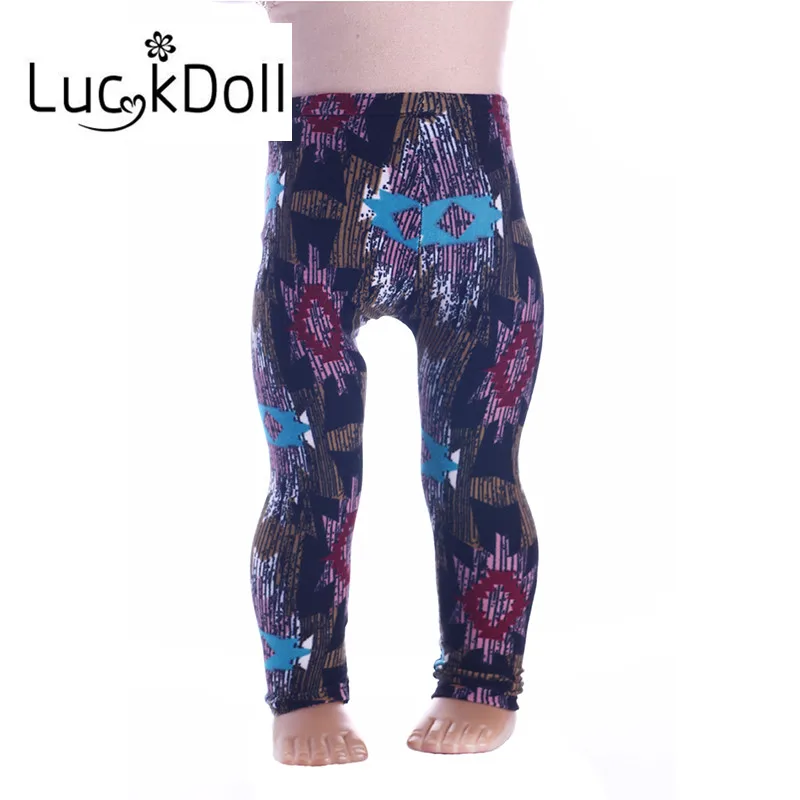 n642 Luckdoll красивые штаны и леггинсы подходят 18 дюймов американский и 43 см детская кукла одежда аксессуары, игрушки для девочек, поколение, подарок на день рождения - Цвет: n642