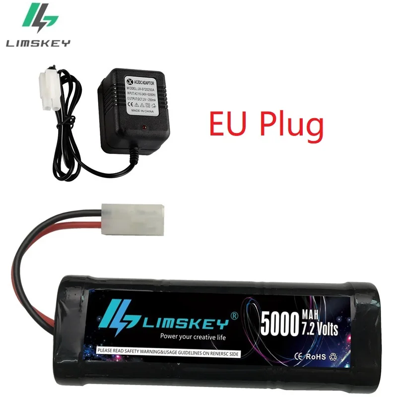 NiMH аккумулятор 7,2 V 5000 mah/3500 mAh с разъемами Timiya 2P разъем SC* 6 ячеек для игрушек, автомобилей, лодки, 7,2 v зарядное устройство