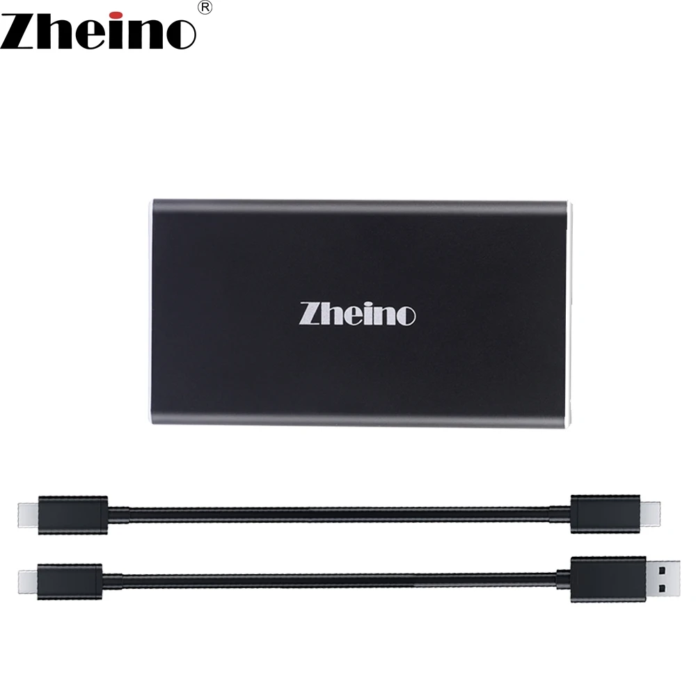 Zheino портативный SSD USB 3,0 128GB 256GB 512GB USB 3,1 type C внешний твердотельный жесткий диск с 2 кабелями
