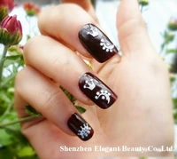 wholesale excellent 120 styles trendy Nail Art seal French tip Seal 3D nail decals decoration 500pcslot free DHLEMS shipping