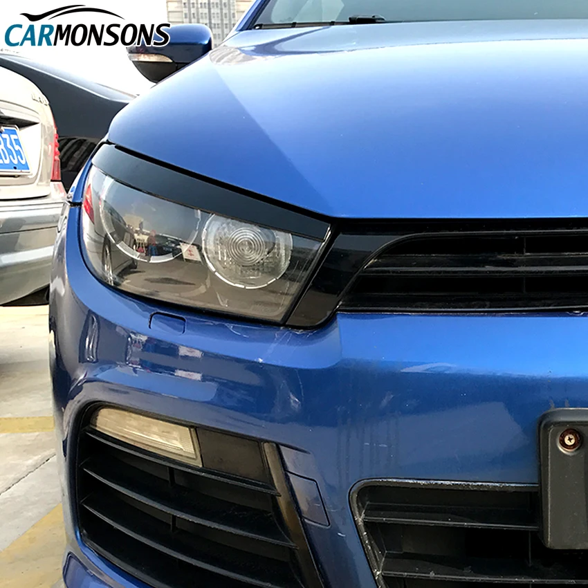 Carmonsons наклейки на веки для фар Volkswagen Scirocco R GTS 2008 2017 аксессуары стайлинга