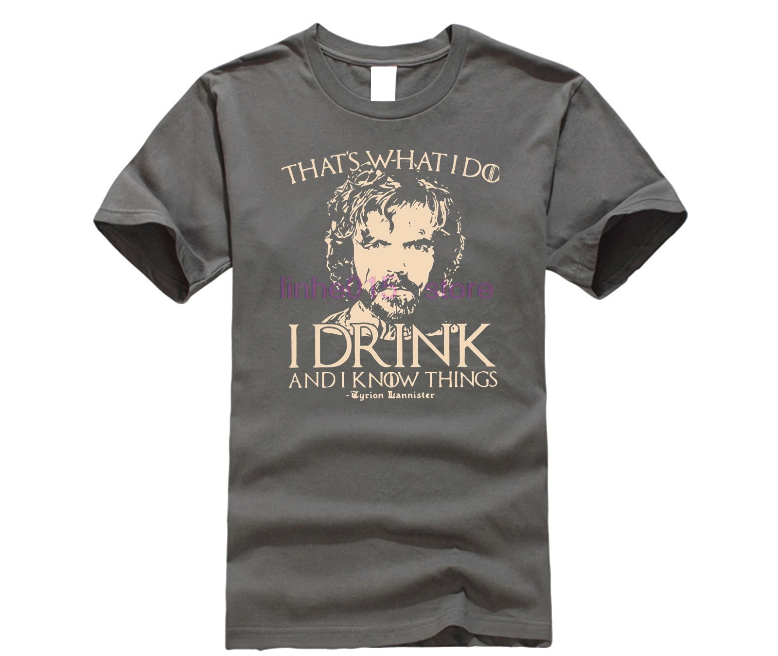 Игра престолов футболка я пью и знаю вещи футболки Tyrion Lannister для мужчин Топы