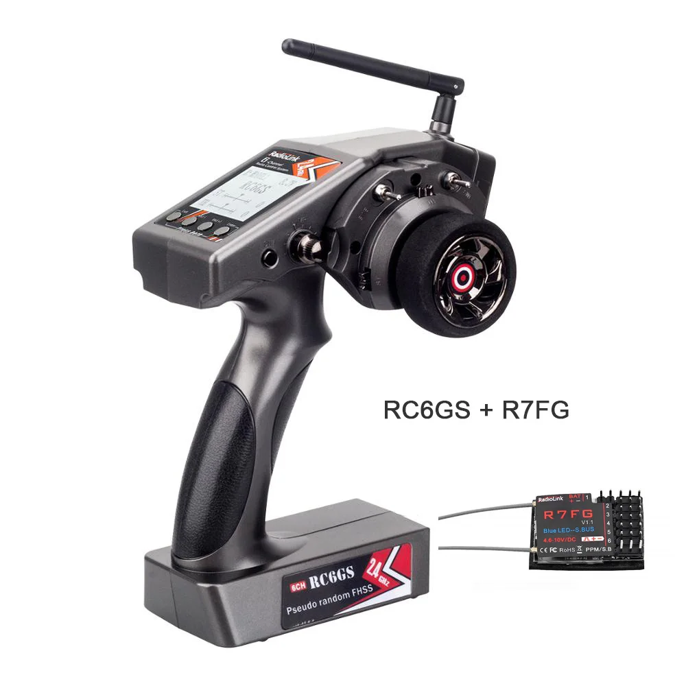 Радиопередатчик RC6GS 2,4G 6CH контроллер передатчик recever R6FG R7FG гироскоп приемник TX& RX для радиоуправляемого автомобиля лодки игрушки дистанционного управления