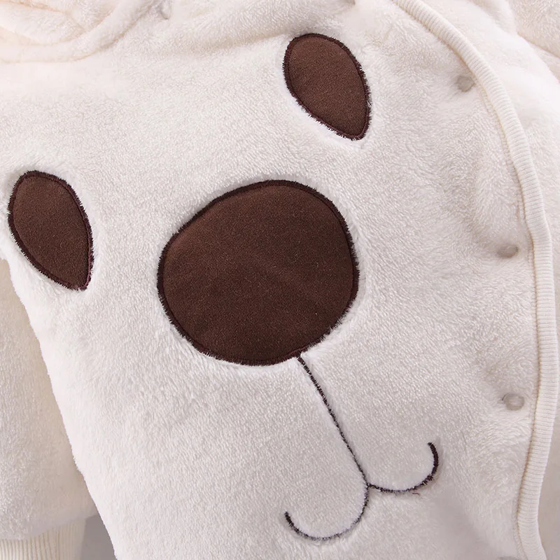 Baby Girl Romper Winter Warm Clothes Thickened Newborn Clothing Animal Rompers Bear Boy | Детская одежда и обувь