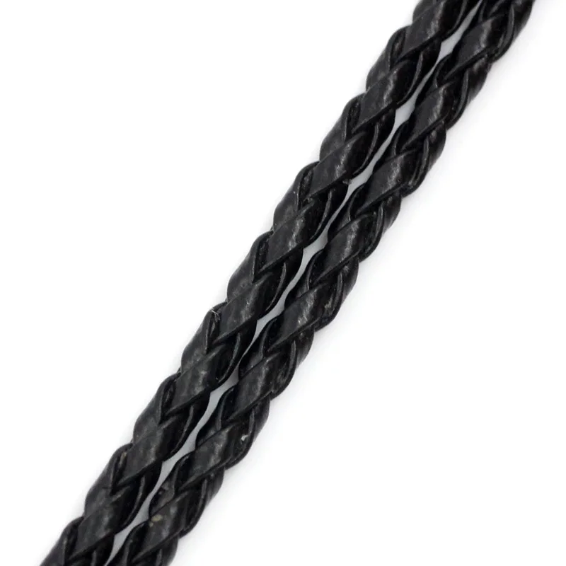 

Leatheroid Cord Braiding For Bracelet String Cord Necklace Black Charms Jewelry DIY 3mm(1/8") 10M