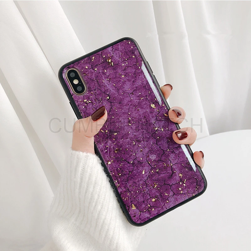 Мраморный чехол для Samsung Galaxy S9 S8 PLUS S7 Edge Платиновый Блестящий силиконовый Note 9 8