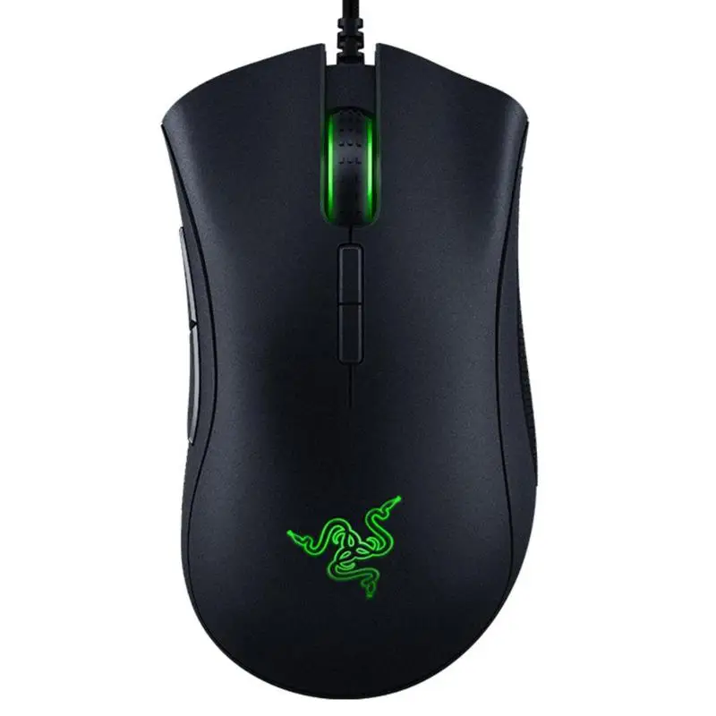 Черный Razer DEATHADDER ELITE игровая мышь USB Проводная эргономичная игровая мышь с подсветкой 16000 dpi программируемая оптическая мышь для макросъемки - Цвет: Черный