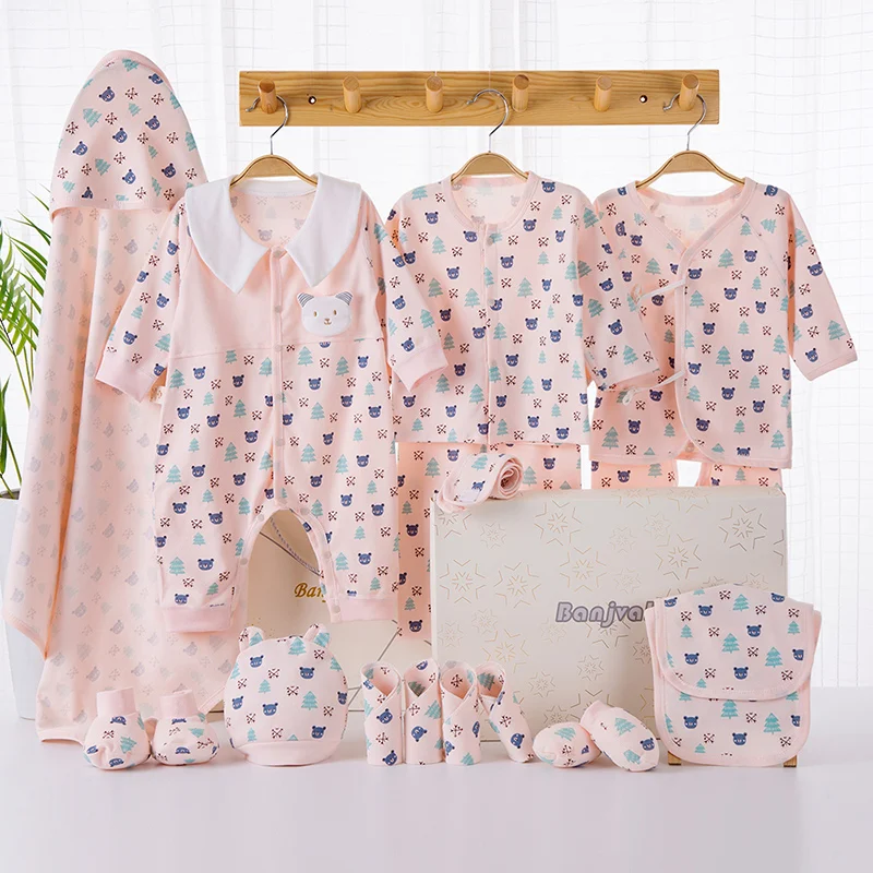 Cartoon Newborn Clothes Baby Gift Set Cotton New Born Girl Boy Infant Clothing Outfit No Box | Детская одежда и обувь