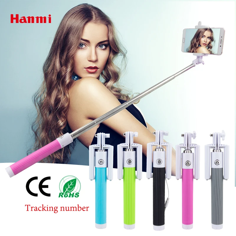 Hanmi Мини Складная палка для селфи монопод Штатив Проводная эгоистичная кабель