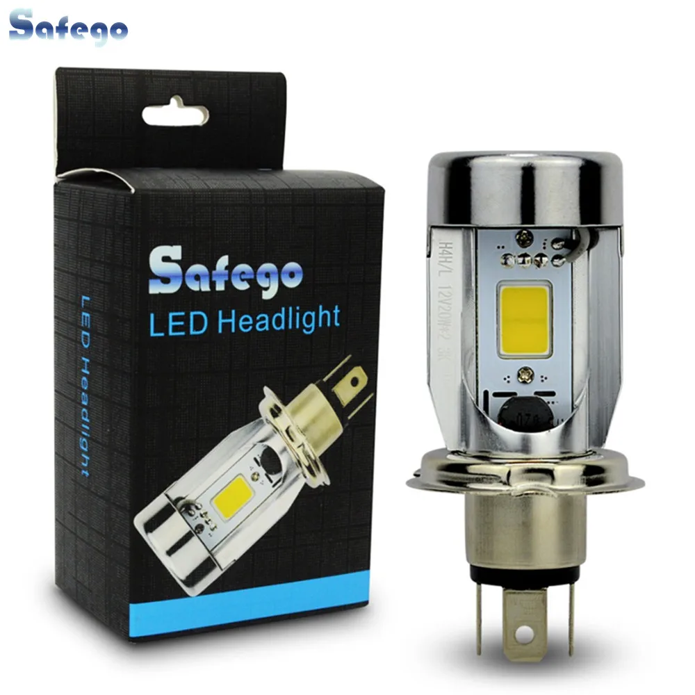Safego H4 мотоцикл Led головной светильник лампы P43T 6500 к hi короче спереди и длиннее