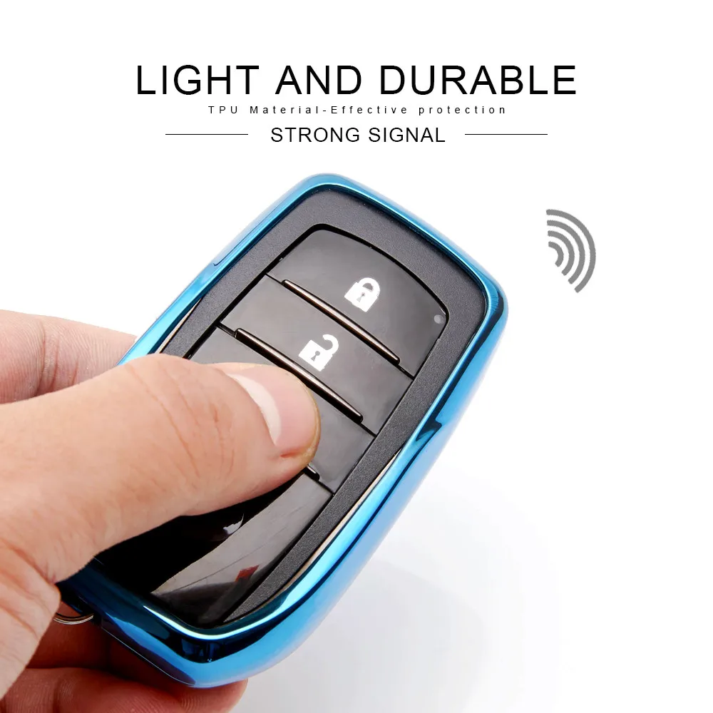 KUKAKEY ТПУ чехол для ключа защитный Toyota Avensis Corolla Prius Camry Vitz RAV4 C-HR Yaris автомобильного