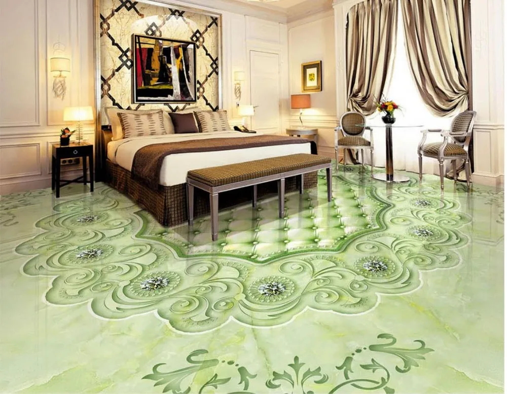 Самоклеящиеся 3D-обои для украшения дома ПВХ водонепроницаемые напольные