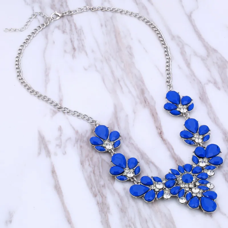 Богемные желтые цветы стразы ожерелья с кристаллами для женщин винтажные чокер