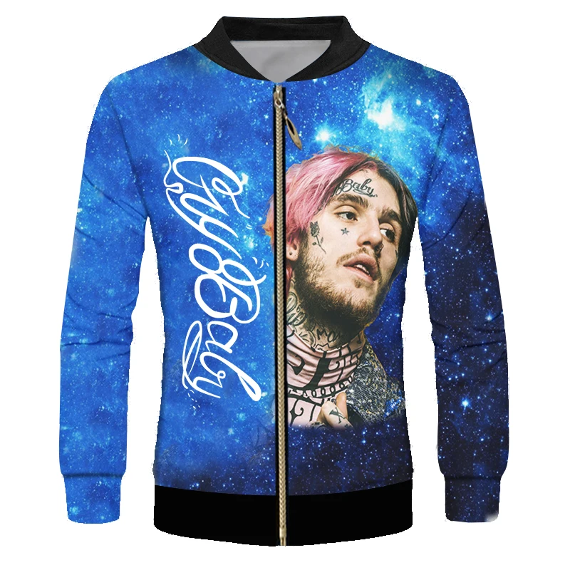 OGKB Man Autumn Fashion Fit Zip Jacket 3D Printed lil peep Funny Oversized Clothing Hombre Zipper Coat Drop Shipping | Мужская одежда