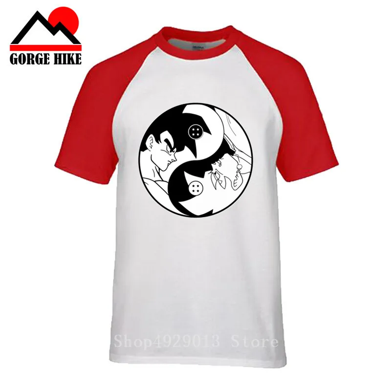 Футболка Dragon Ball Goku Tai Chi Yin Yang для мальчиков Harajuku DBZ футболка размера плюс с 3D