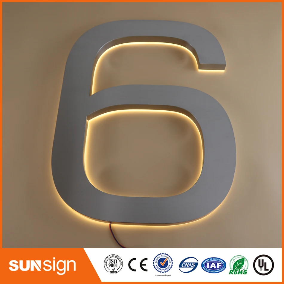 H 35cm Online shopping 3d led letter sign outdoor sign board material diy led backlit channel letter sign