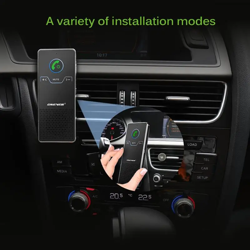 Onever Беспроводная гарнитура Bluetooth автомобильный комплект громкой связи динамик